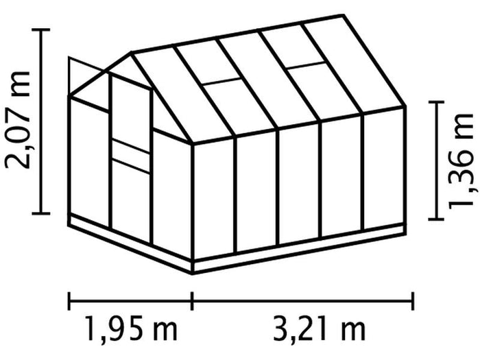 Vitavia Gewächshaus Planet 6200 HKP 6 mm Schwarz