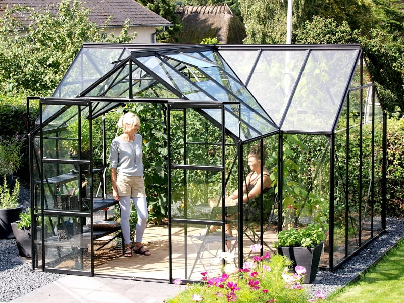 Vitavia Gewächshaus Sirius Orangerie ESG 3 mm schwarz