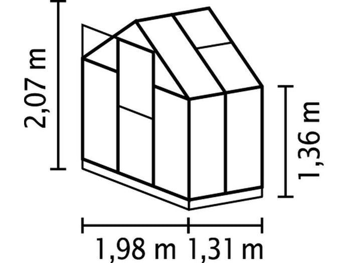 Vitavia Gewächshaus Triton 2500 HKP 4 mm Smaragd
