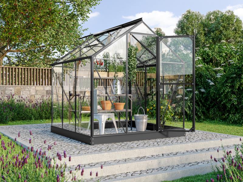 Vitavia Gewächshaus Triton 3800 ESG 3 mm Schwarz