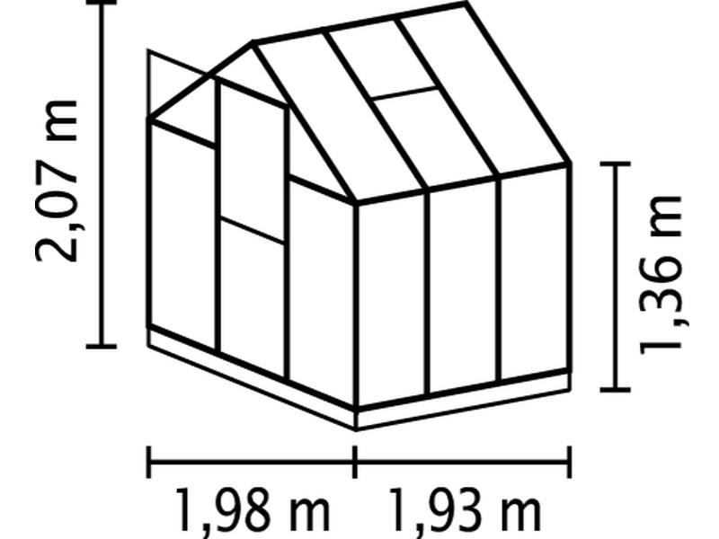 Vitavia Gewächshaus Triton 3800 ESG 3 mm Smaragd