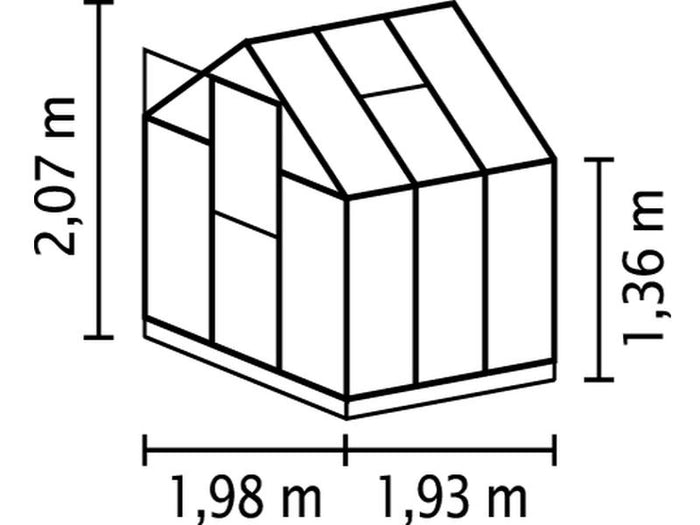 Vitavia Gewächshaus Triton 3800 ESG 3 mm Smaragd