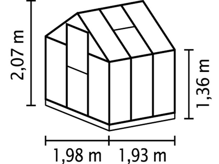 Vitavia Gewächshaus Triton 3800 HKP 4 mm Smaragd