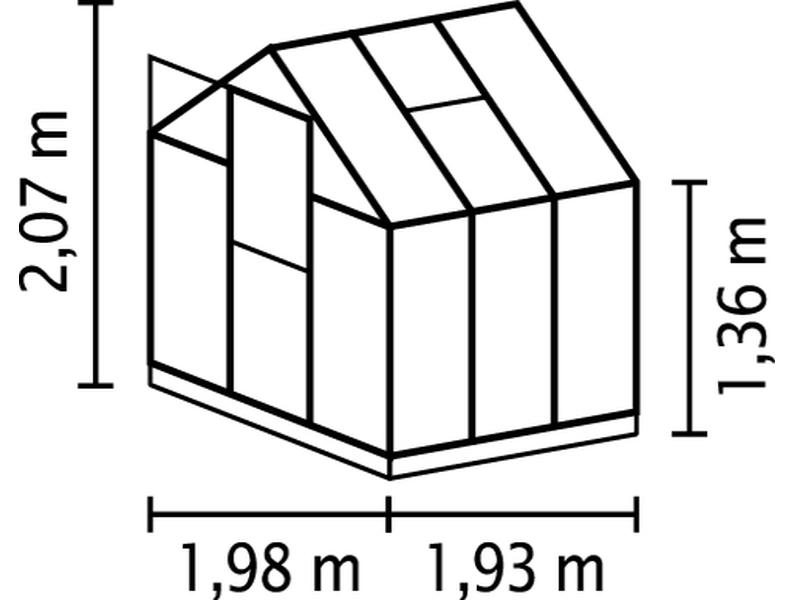 Vitavia Gewächshaus Triton 3800 HKP 6 mm Alu