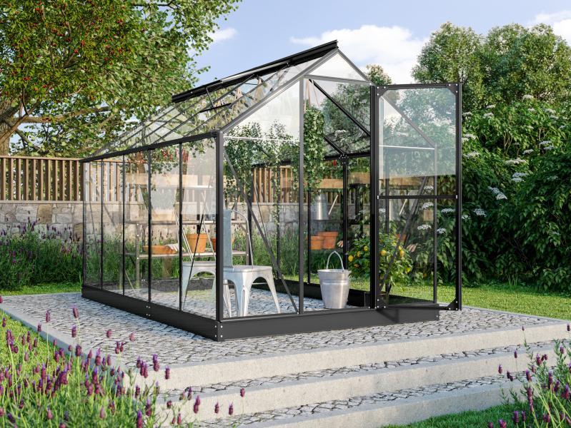 Vitavia Gewächshaus Triton 6200 ESG 3 mm Schwarz