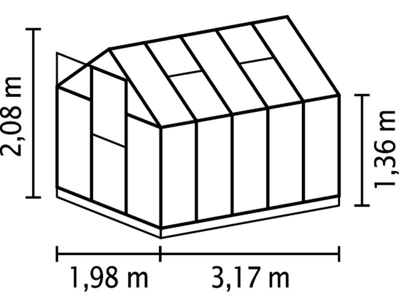 Vitavia Gewächshaus Triton 6200 HKP 6 mm Smaragd