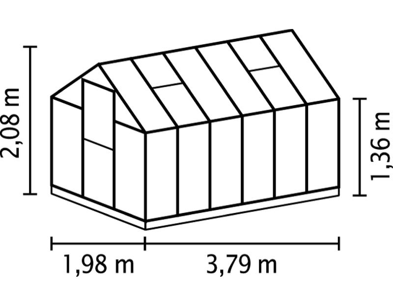 Vitavia Gewächshaus Triton 7500 HKP 6 mm Alu