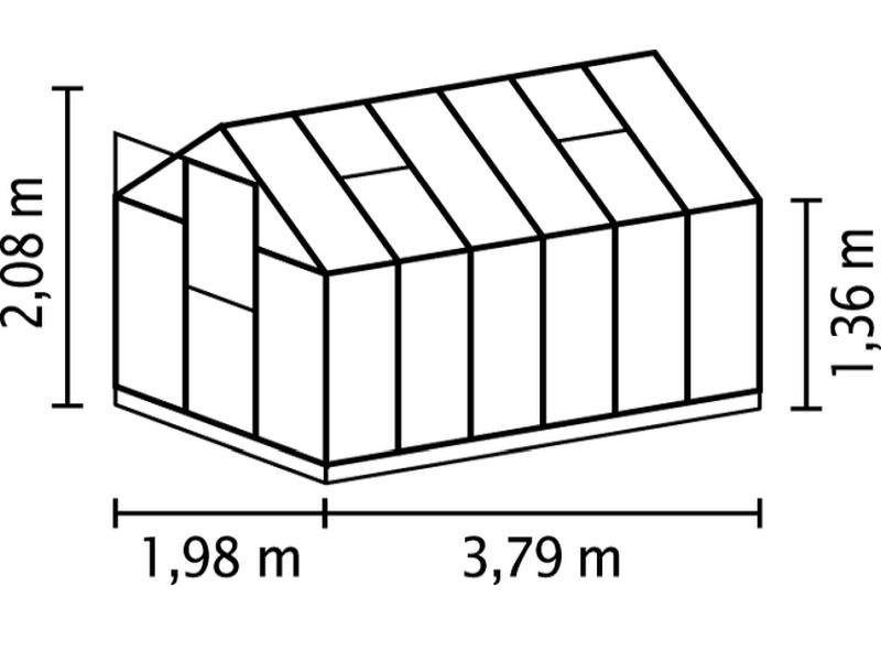 Vitavia Gewächshaus Triton 7500 HKP 6 mm Smaragd