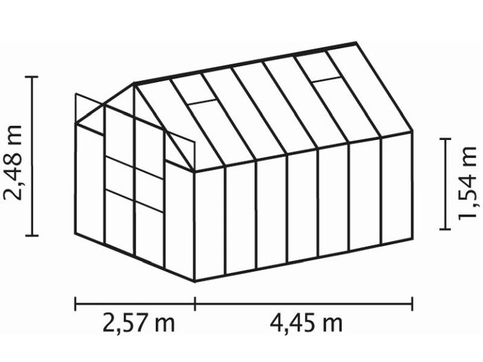 Vitavia Gewächshaus Uranus 11500 HKP 4 mm Smaragd
