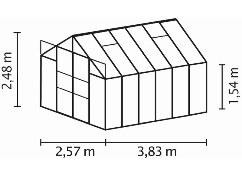 Vitavia Gewächshaus Uranus 9900 ESG 3 mm Smaragd