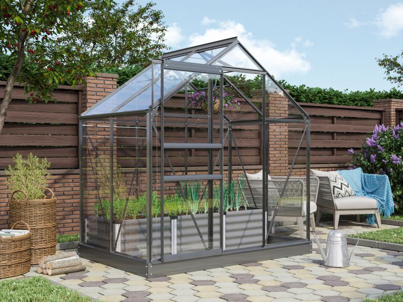 Vitavia Gewächshaus Venus 2500 ESG 3 mm Schwarz