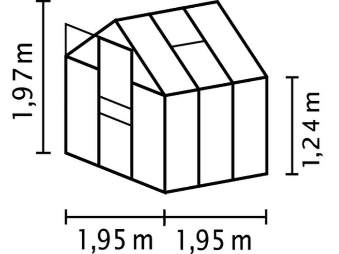 Vitavia Gewächshaus Venus 3800 ESG 3 mm Smaragd