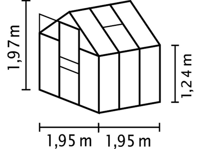 Vitavia Gewächshaus Venus 3800 HKP 6 mm Smaragd