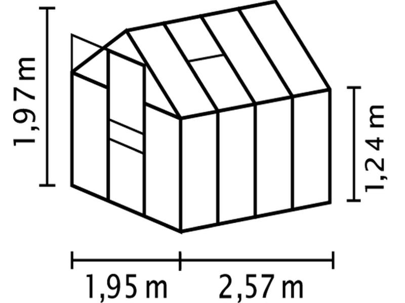 Vitavia Gewächshaus Venus 5000 ESG 3 mm Alu