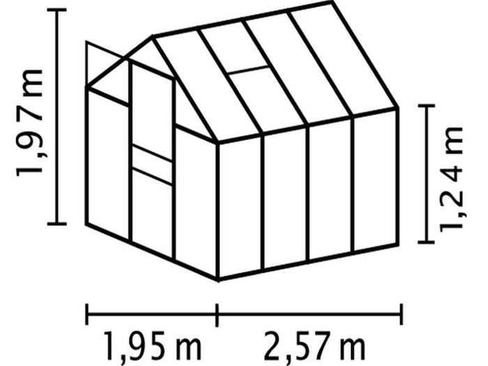 Vitavia Gewächshaus Venus 5000 ESG 3 mm Alu