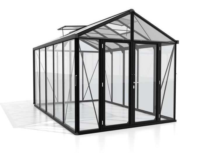 Vitavia Gewächshaus Zeus Comfort 10000 ESG/HKP, schwarz pulverbeschichtet