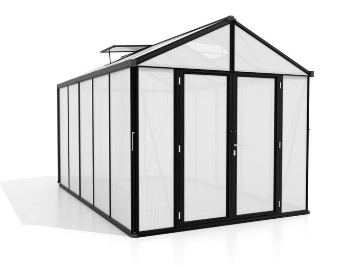 Vitavia Gewächshaus Zeus Comfort 10000 HKP 16mm, schwarz pulverbeschichtet