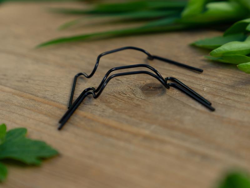 Vitavia Glasfederklammern Alu schwarz