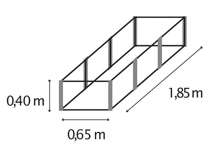 Vitavia Hochbeet Linus S schwarz für Gewächshäuser