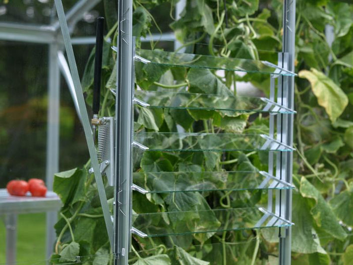 Vitavia Lamellen-Wandfenster mit ESG blank eloxiert