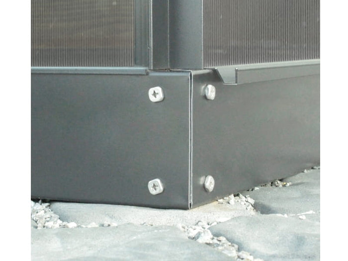 Vitavia Stahl-Fundament 2500, 12,5 cm für Gewächshäuser Schwarz