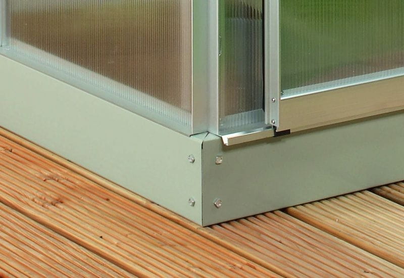 Vitavia Stahl-Fundament 3800, 12,5 cm für Gewächshäuser alu blank