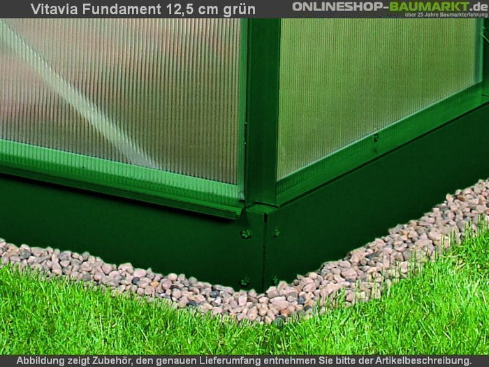 Vitavia Stahl-Fundament 5000, 12,5 cm für Gewächshäuser grün