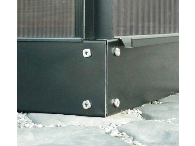 Vitavia Stahl-Fundament 5000, 12,5 cm für Gewächshäuser Schwarz