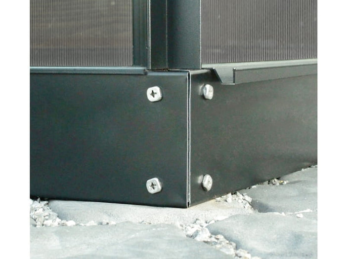 Vitavia Stahl-Fundament 5000, 12,5 cm für Gewächshäuser Schwarz