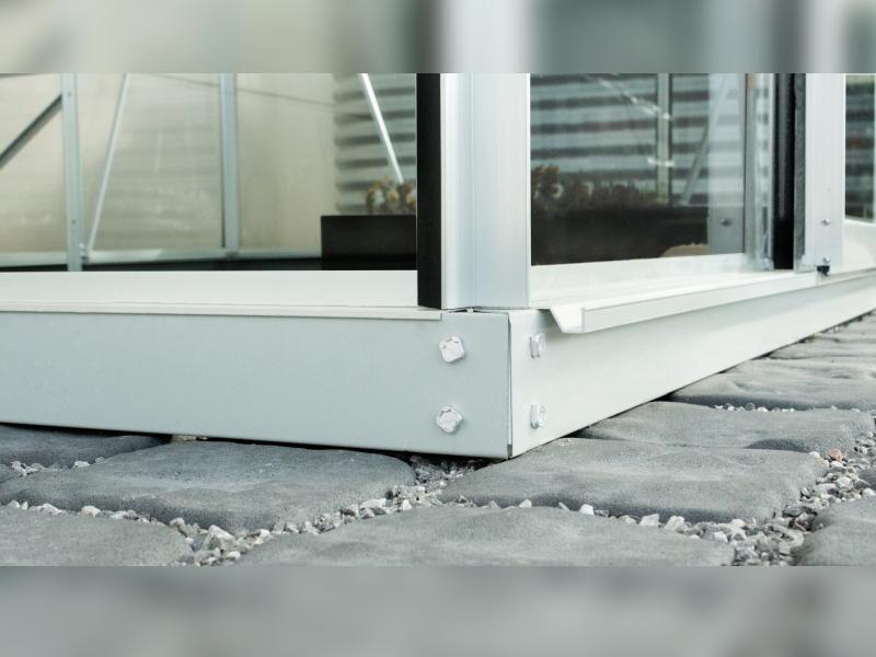 Vitavia Stahl-Fundament 7500, 6 cm für Gewächshäuser alu blank