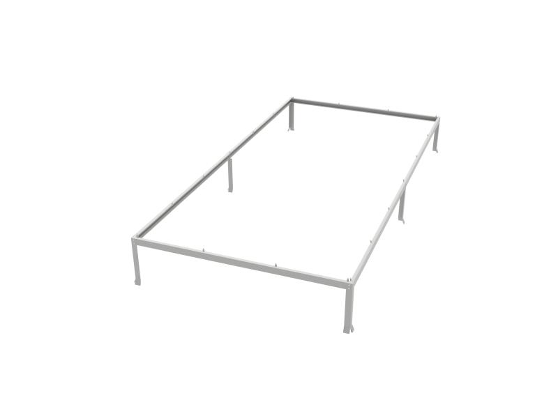 Vitavia Stahl-Fundament 7500, 6 cm für Gewächshäuser alu blank