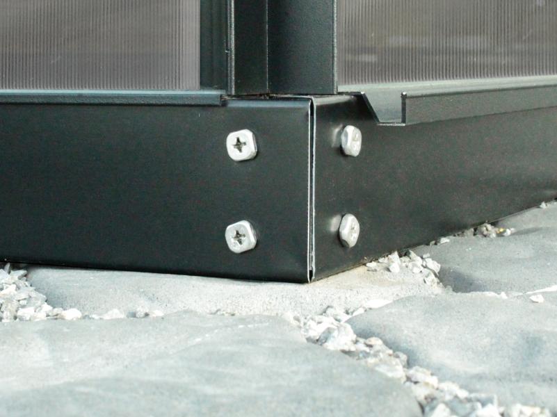 Vitavia Stahl-Fundament 7800, 6 cm für Gewächshäuser schwarz