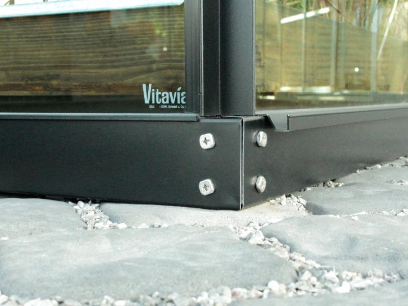 Vitavia Stahl-Fundament 7800, 6 cm für Gewächshäuser schwarz
