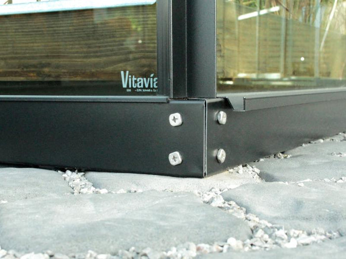Vitavia Stahl-Fundament 7800, 6 cm für Gewächshäuser schwarz