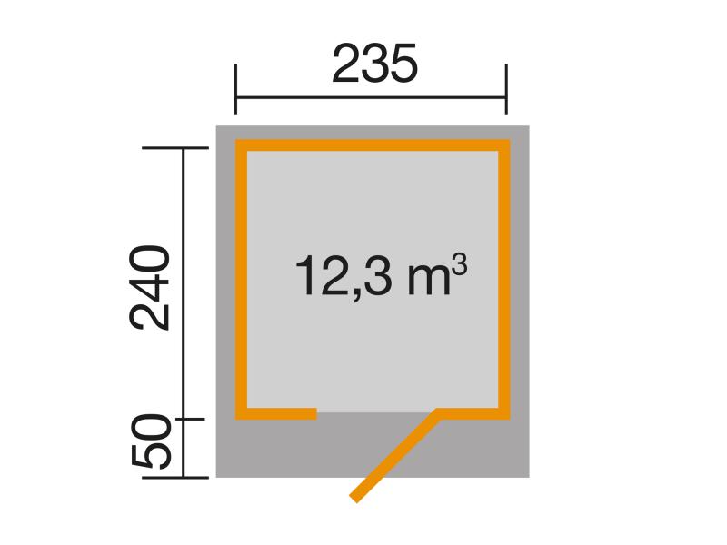 Weka Aktionsgartenhaus 172 anthrazit