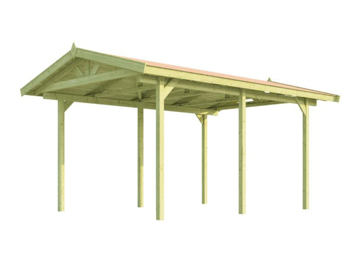 Weka Carport 611 kdi mit Satteldach