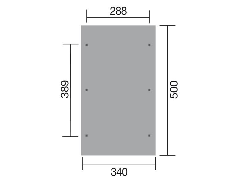 Weka Carport 611 kdi mit Satteldach