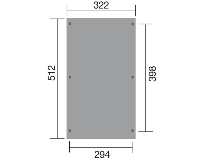 Weka Carport 617 Größe 1 inkl. Stahldach