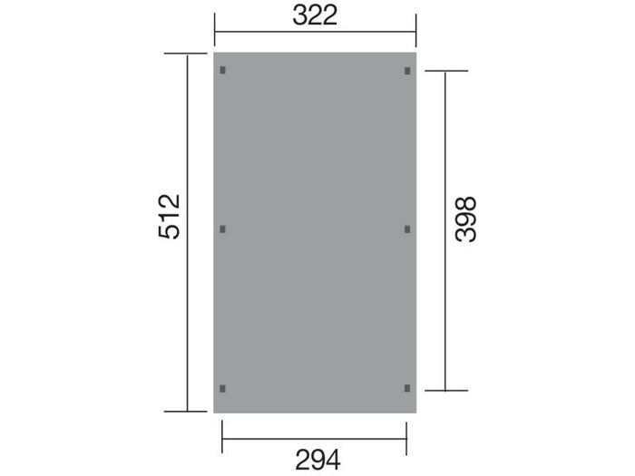 Weka Carport 617 Größe 1 ohne Dachplatten