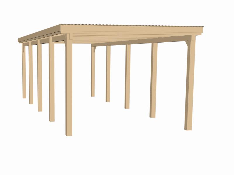 Weka Carport 617 Größe 3 ohne Dachplatten