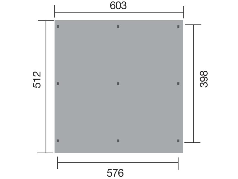 Weka Carport 618 Größe 1 inkl. Stahldach