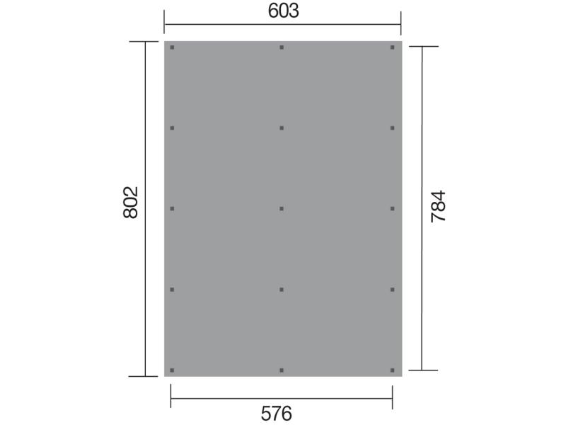 Weka Carport 618 Größe 3 inkl. Stahldach