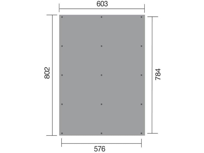 Weka Carport 618 Größe 3 inkl. Stahldach