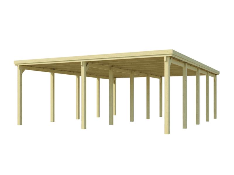 Weka Carport 618 Größe 3 inkl. Stahldach