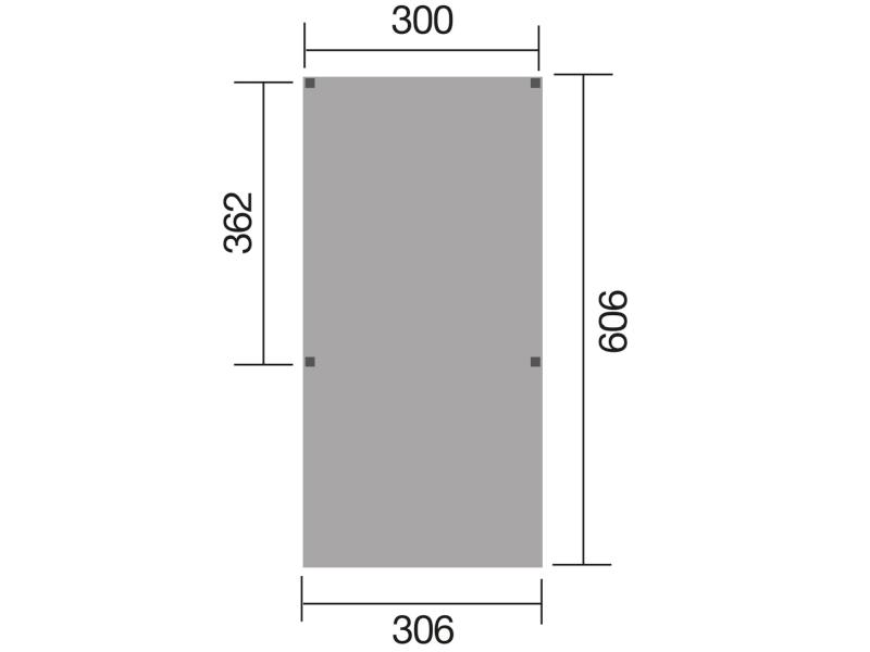 Weka Carport Y-Carport ohne Dachplatten