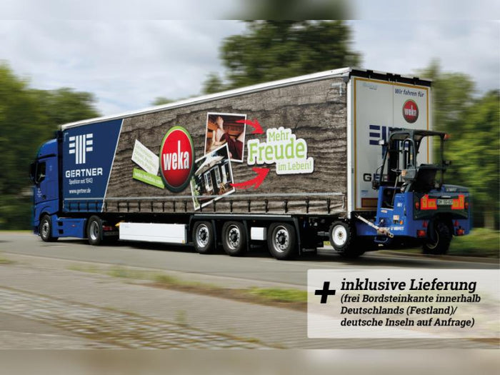 Weka Design-Sauna CUBILIS Gr. 3 Sparset mit 9 kW Ofen Kompakt integr. Steuerung, inkl. Leuchtenset,