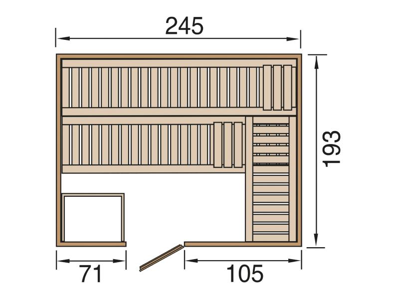 Weka Design-Sauna KEMI 5 GT