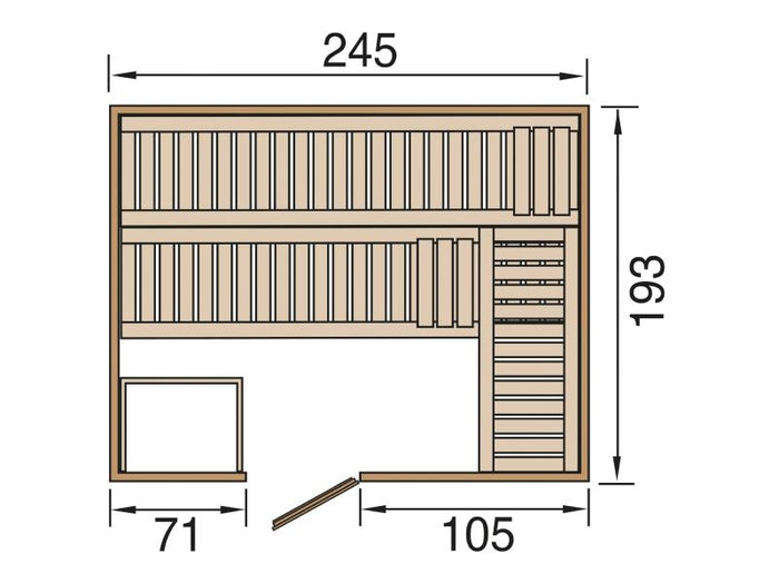 Weka Design-Sauna KEMI 5 GT
