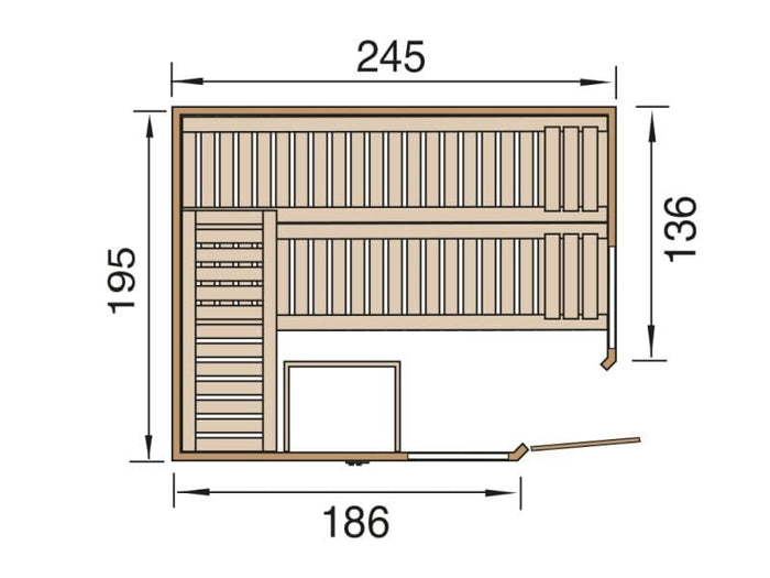 Weka Design-Sauna Kemi Eck 2 GT