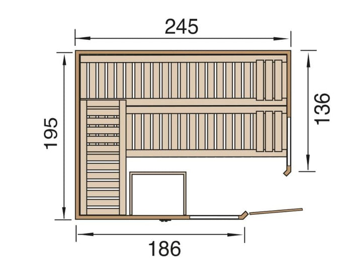 Weka Design-Sauna KEMI Eck 2 GTF
